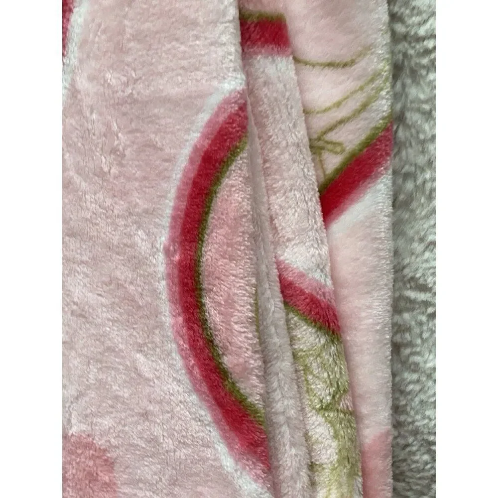 Shrek And Fiona Valentines Hearts‎ Soft Plush Throw Blanket 50” X 70” Pink NEW
